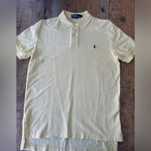 Men’s Vintage 2000s butter yellow short sleeve Polo Ralph Lauren - medium.